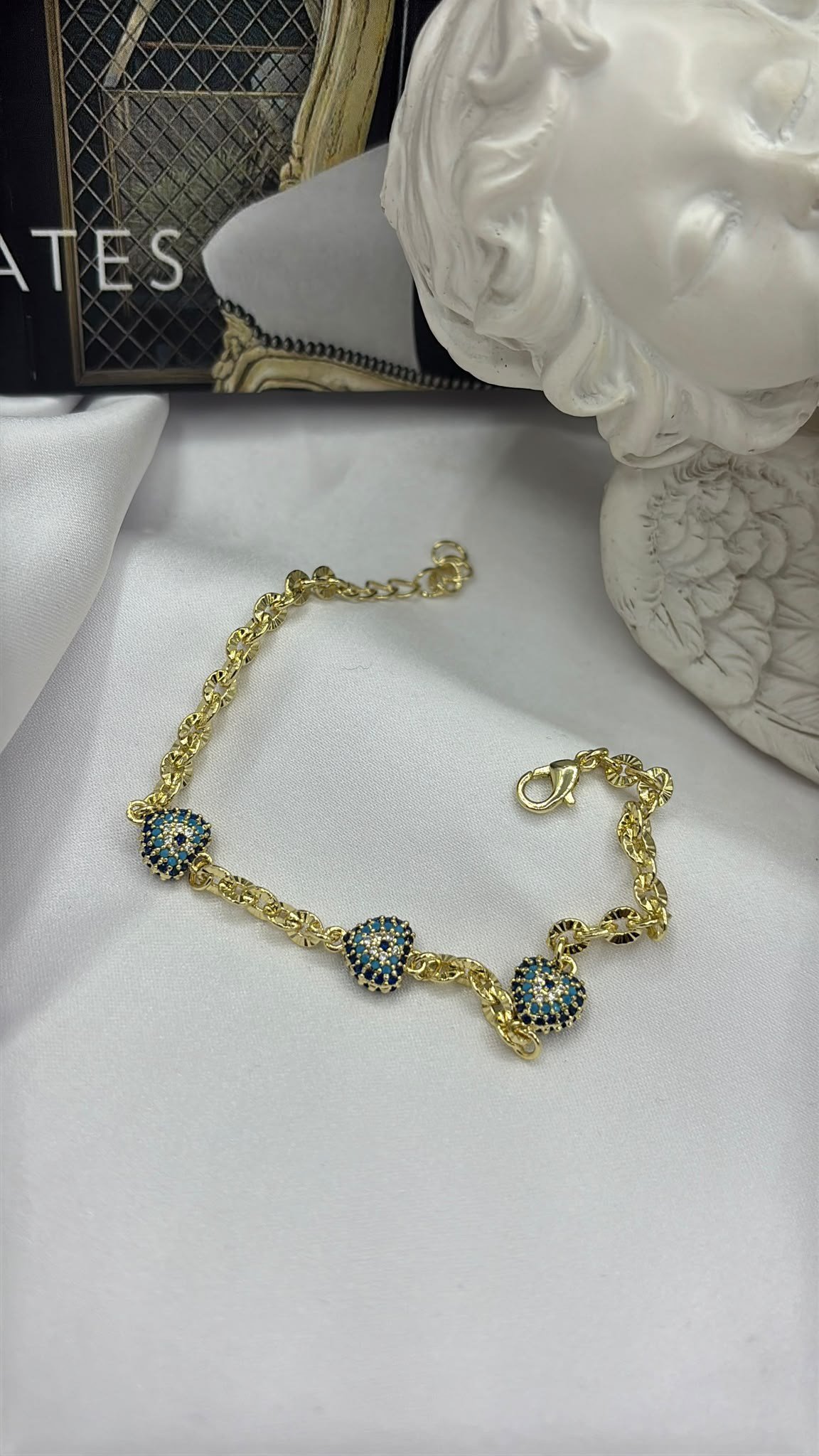 GÖZLÜ BİLEKLİKÇELİK BİLEKLİK26-SOSO-30007Celik Taki AccesoriesGÖZLÜ BİLEKLİK