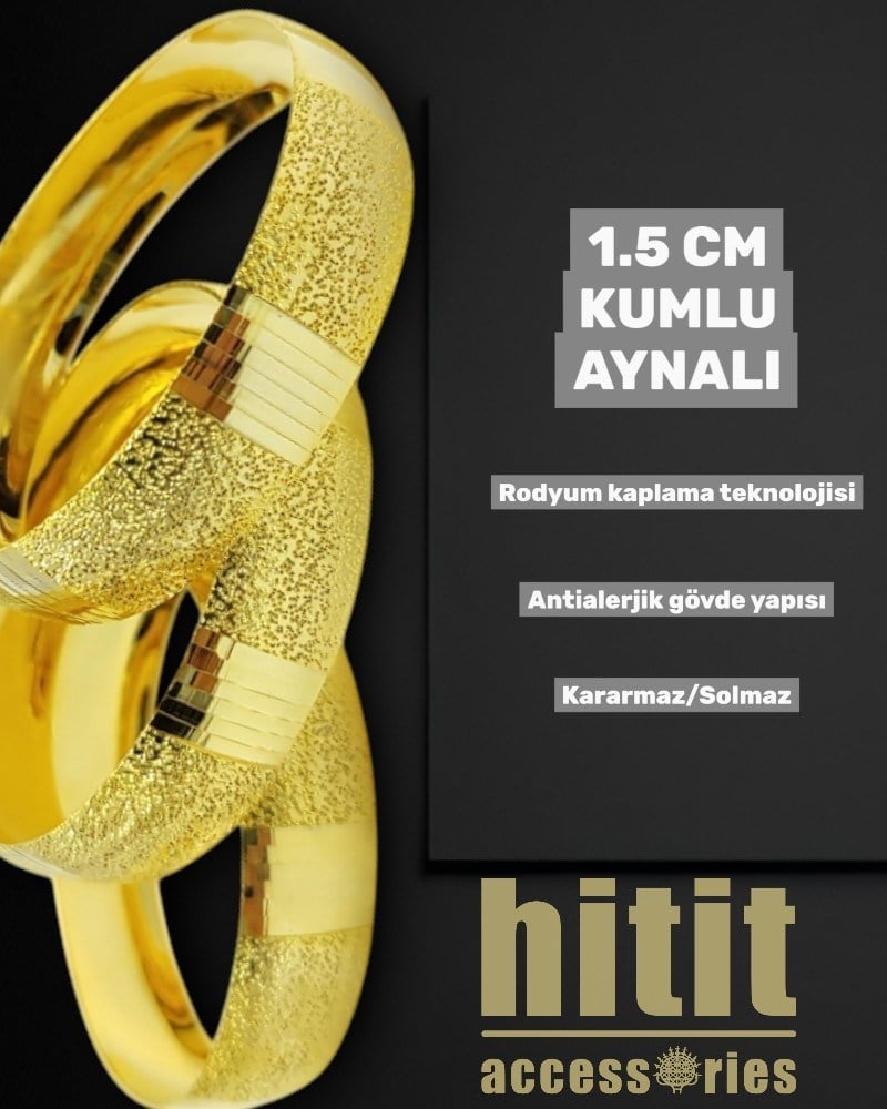 1.5 CM KUMLU AYNALI BİLEZİK