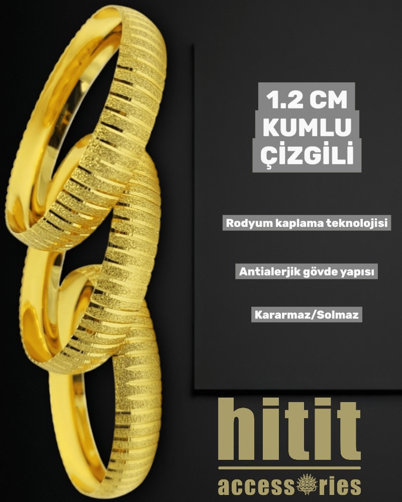 1.2 CM KUMLU ÇİZGİLİ BİLEZİK