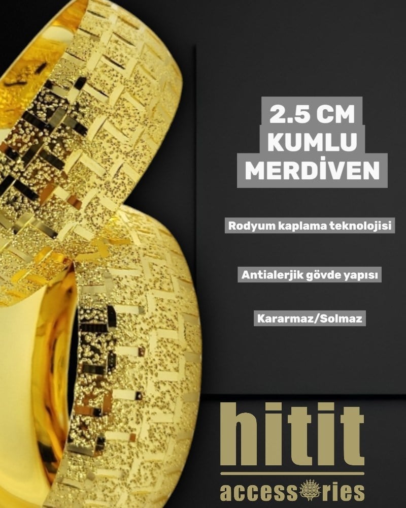 2.5 CM KUMLU MERDİVEN BİLEZİK