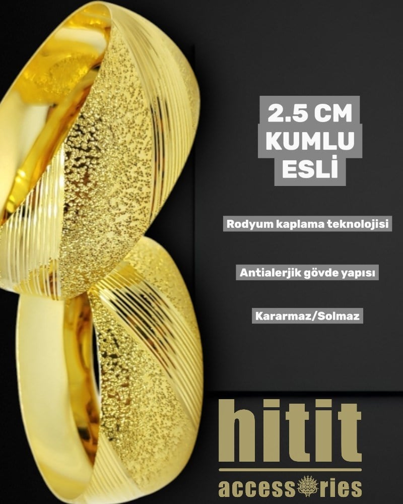 2.5 CM KUMLU ESLİ BİLEZİK