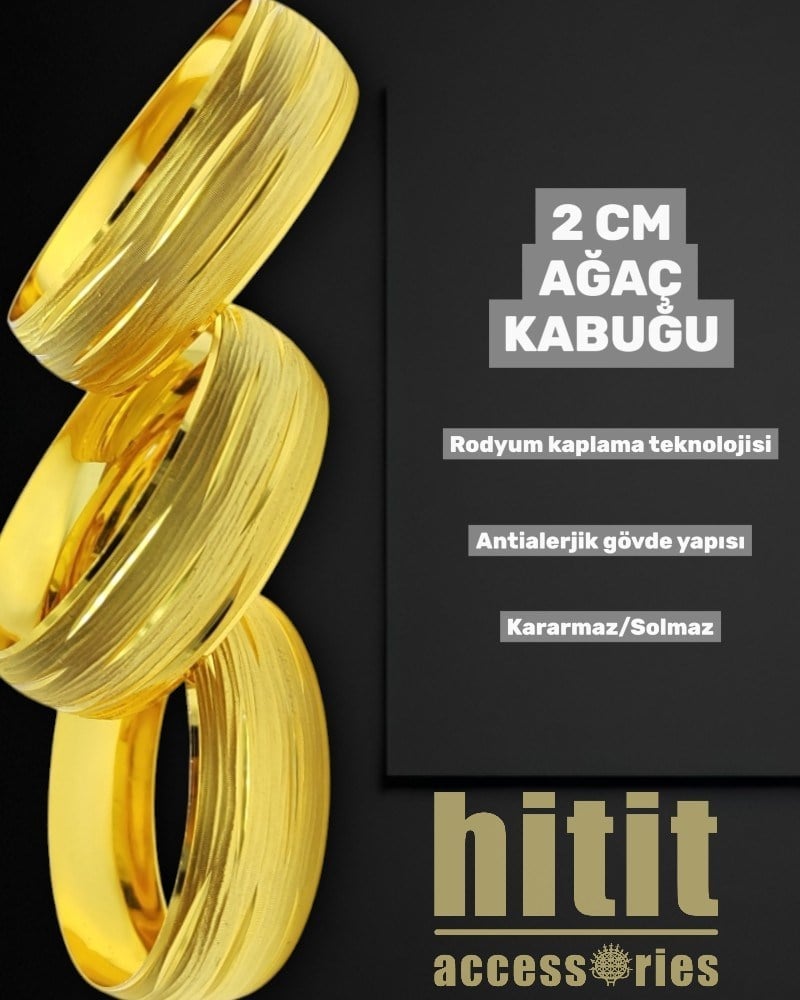 2 CM AĞAÇ KABUĞU BİLEZİK