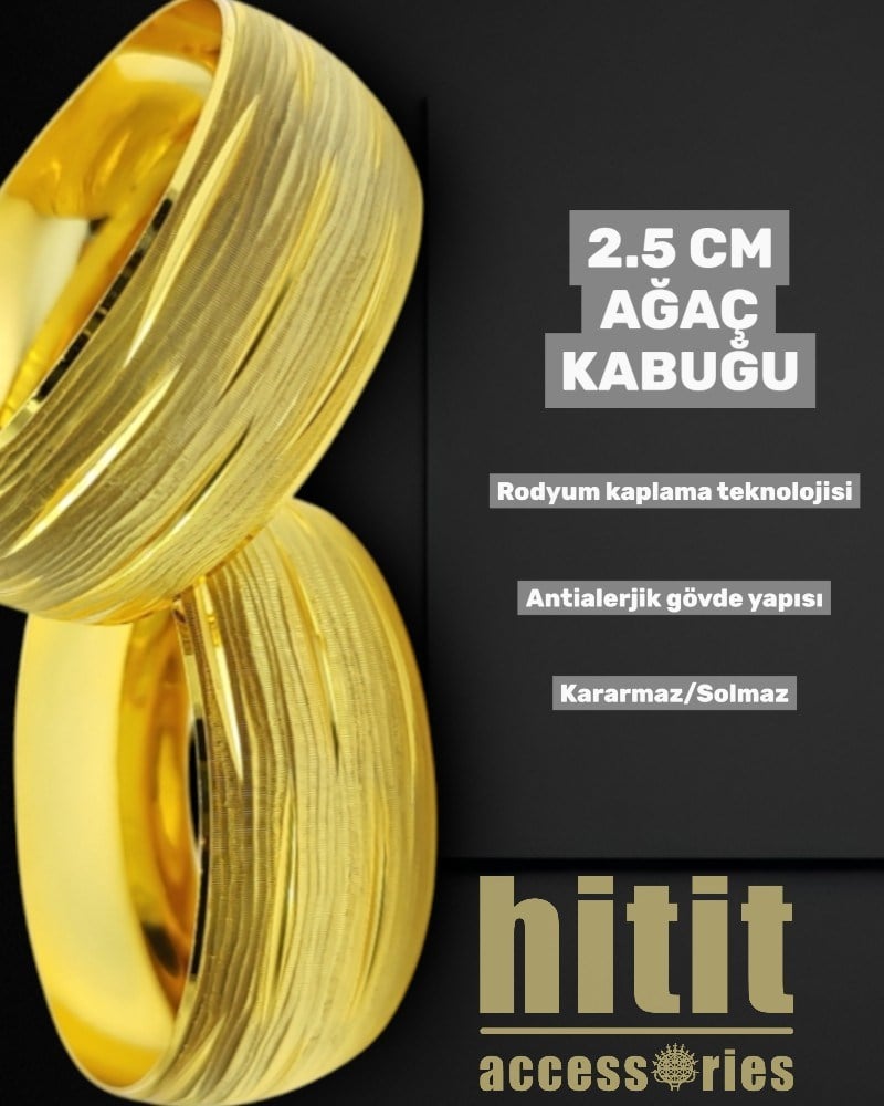 2.5 CM AĞAÇ KABUĞU BİLEZİK