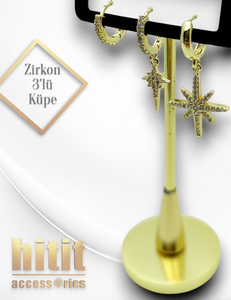 3'LÜ ZİRKON KÜPE