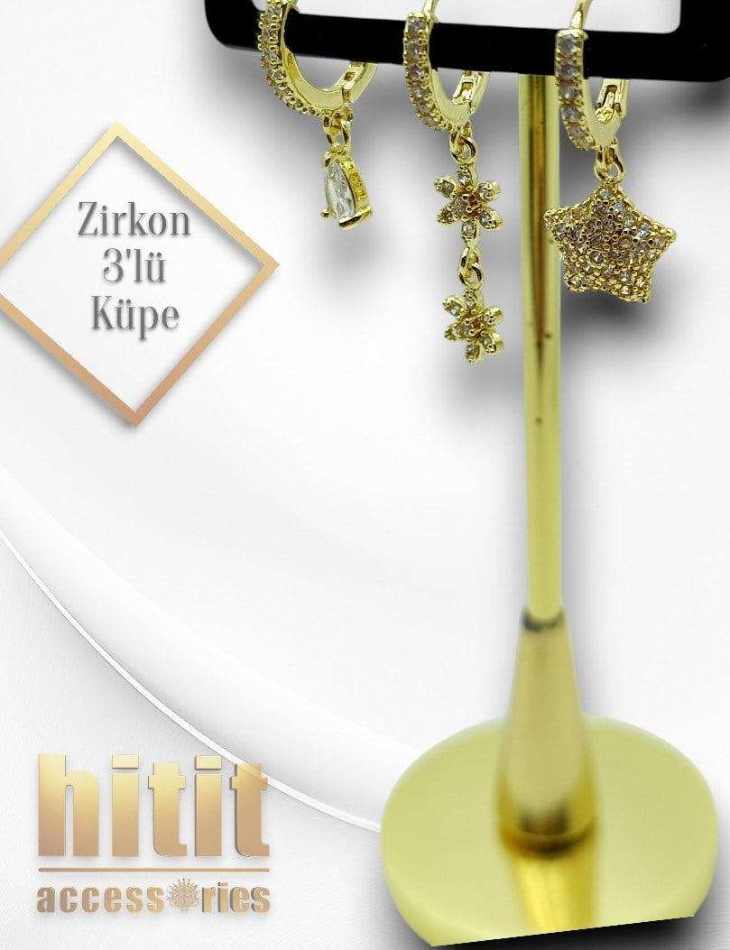 3'LÜ ZİRKON KÜPE