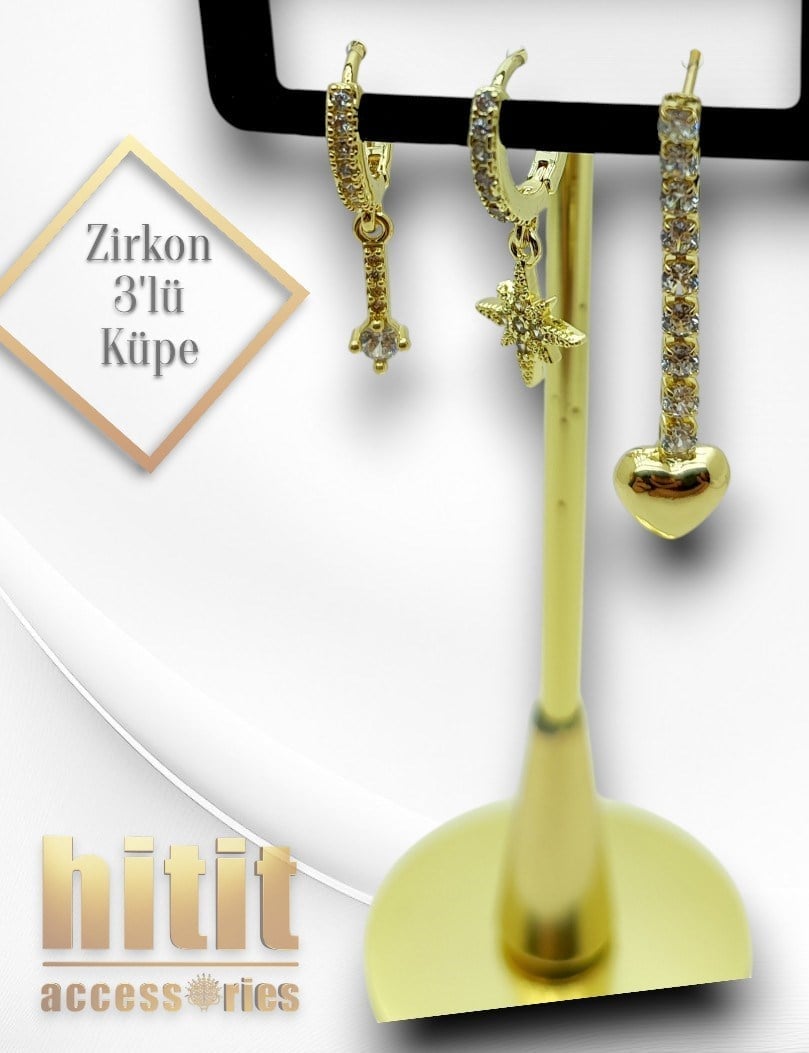 3'LÜ ZİRKON KÜPE
