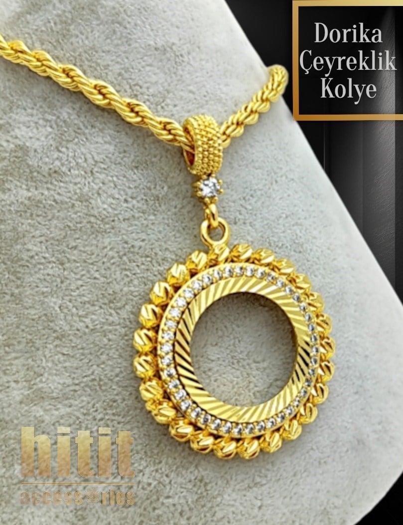 DORİKA MODEL ÇEYREKLİK KOLYE