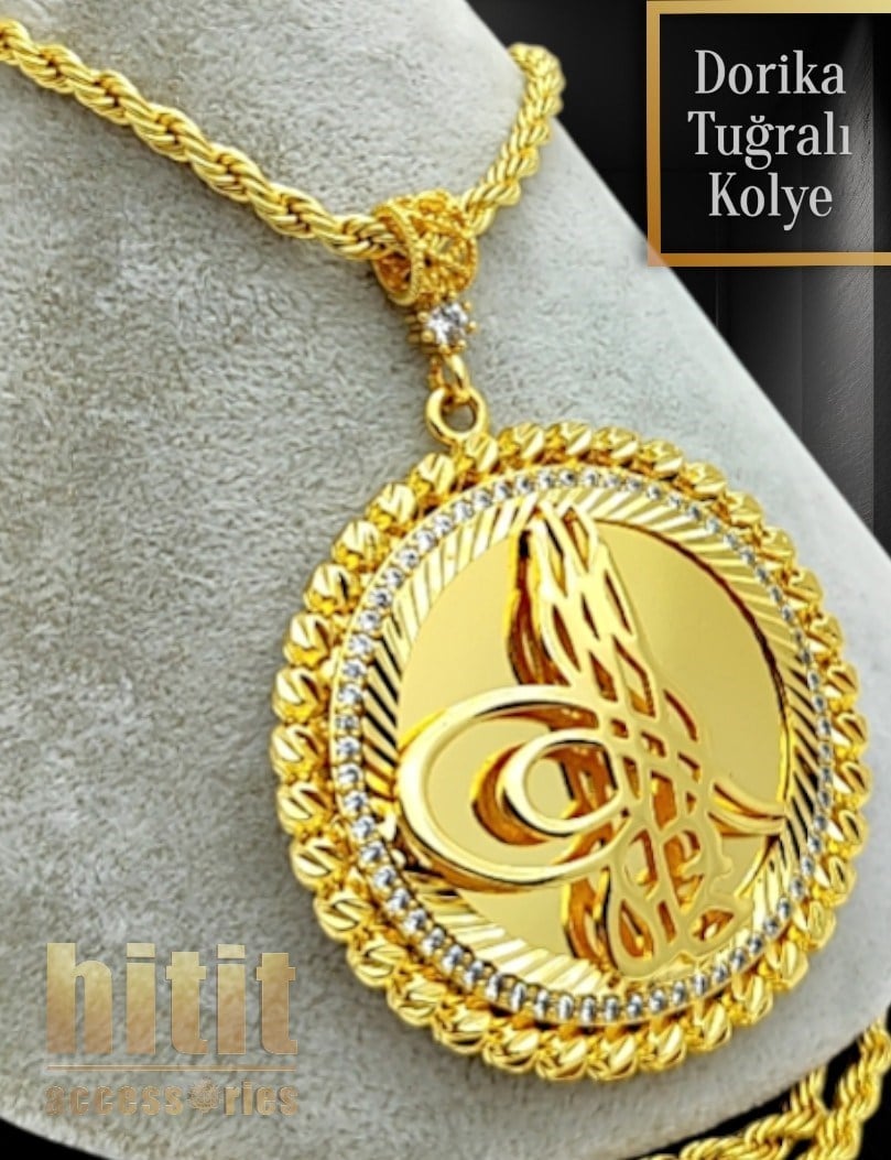 DORİKA MODEL TUĞRALI KOLYE