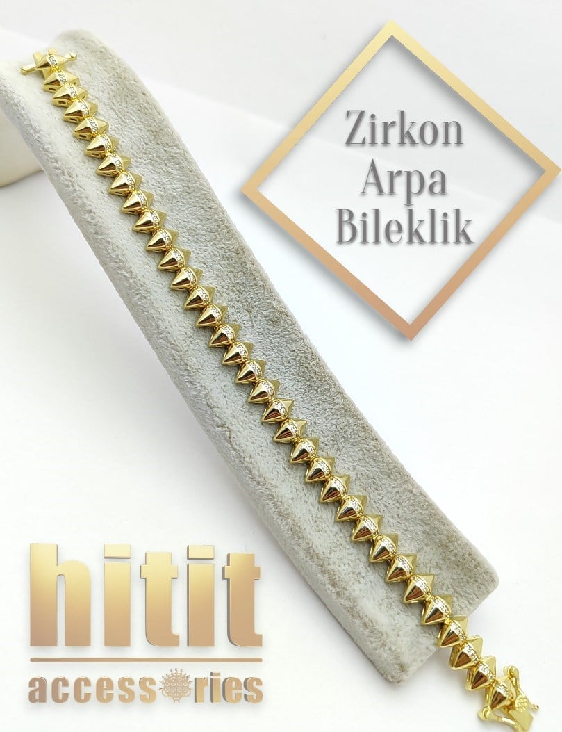 GOLD ARPA KESİM ZİRKON BİLEKLİK