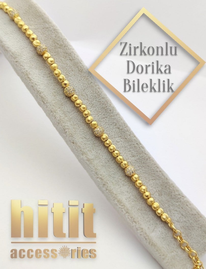 GOLD ZİRKON DORİKA BİLEKLİK