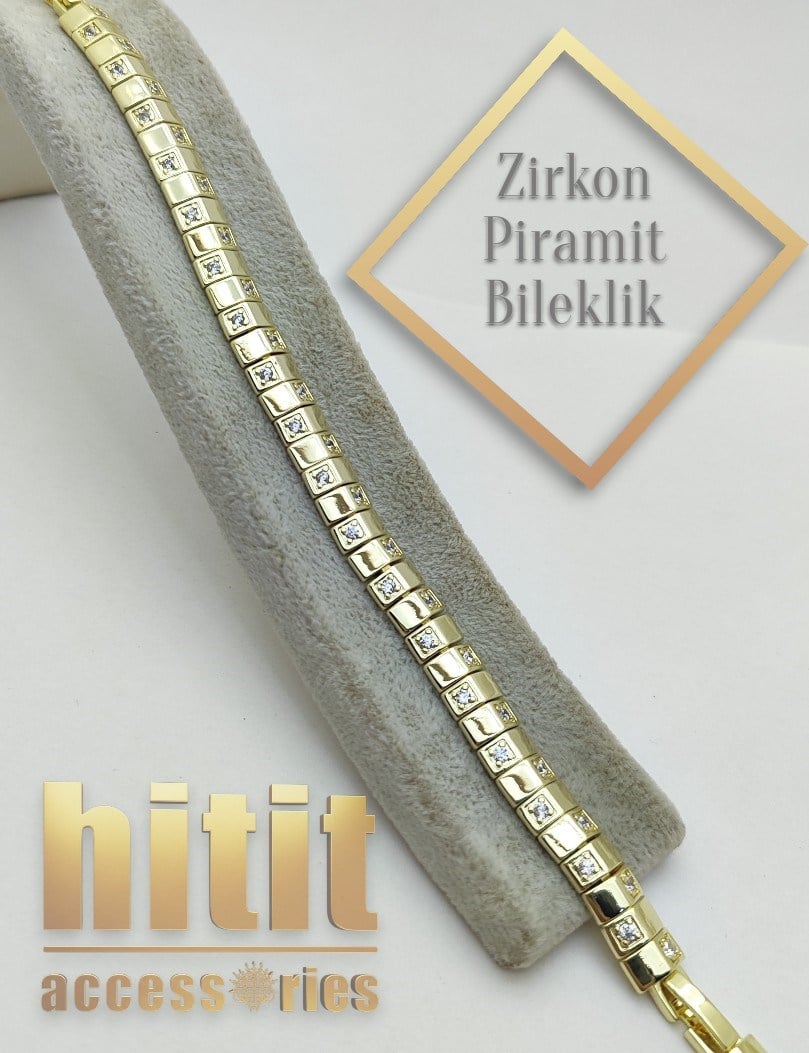 PİRAMİT DESEN ZİRKON BİLEKLİK