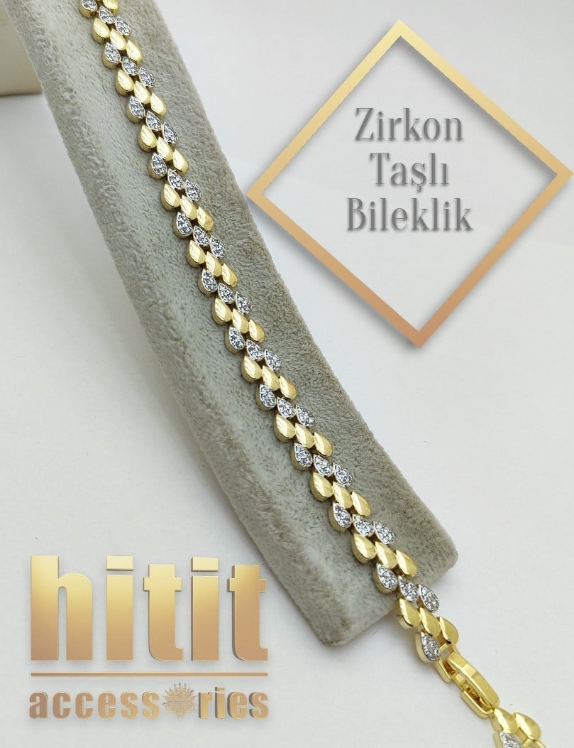SIRALI PLATİN-GOLD BİLEKLİK
