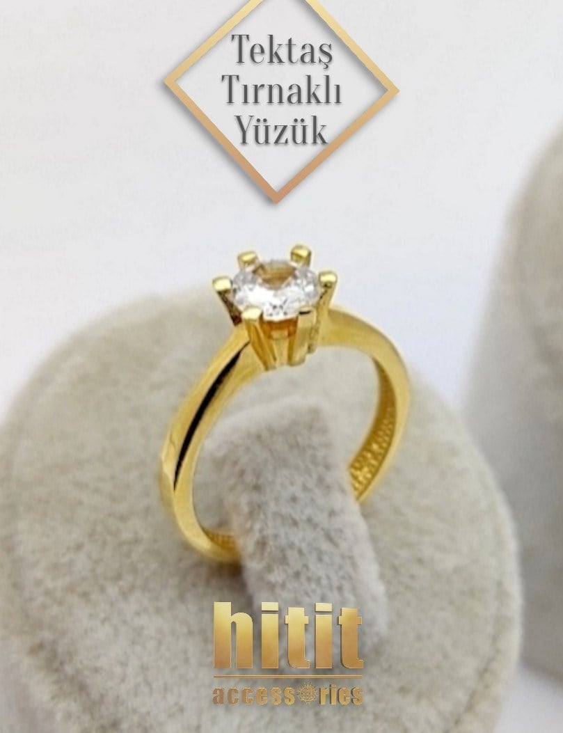 TEKTAŞ TIRNAKLI YÜZÜK