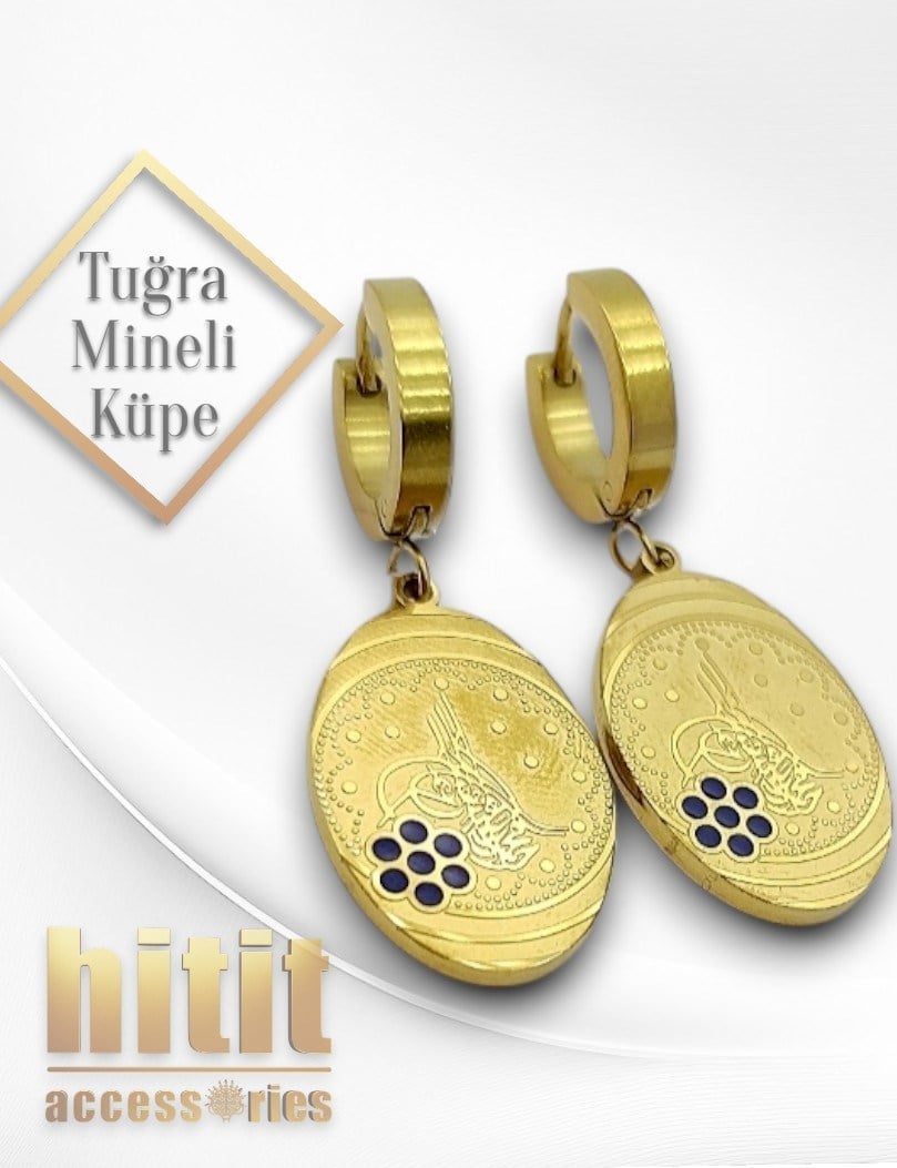 TUĞRA MİNELİ KÜPE