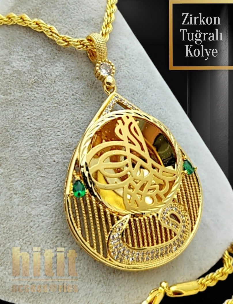 VAV MODEL TUĞRALI KOLYE