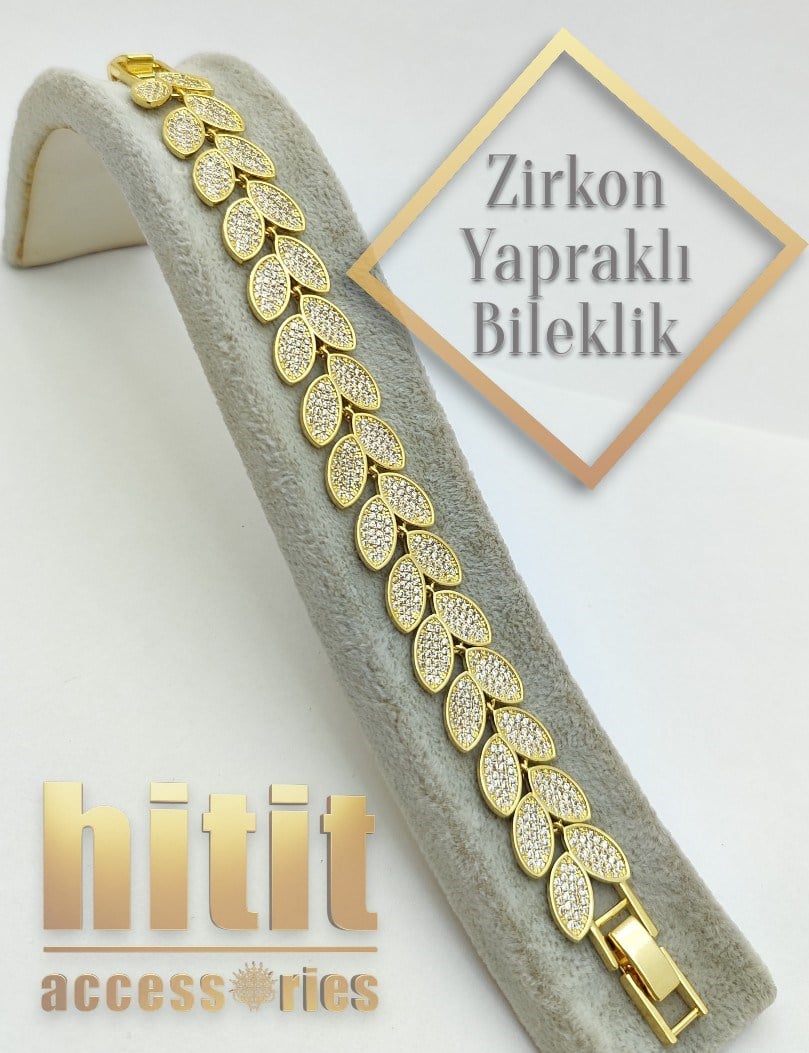 YAPRAK MODEL ZİRKON BİLEKLİK