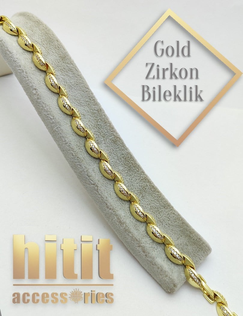 ZİRKON GOLD ARPA KESİM BİLEKLİK