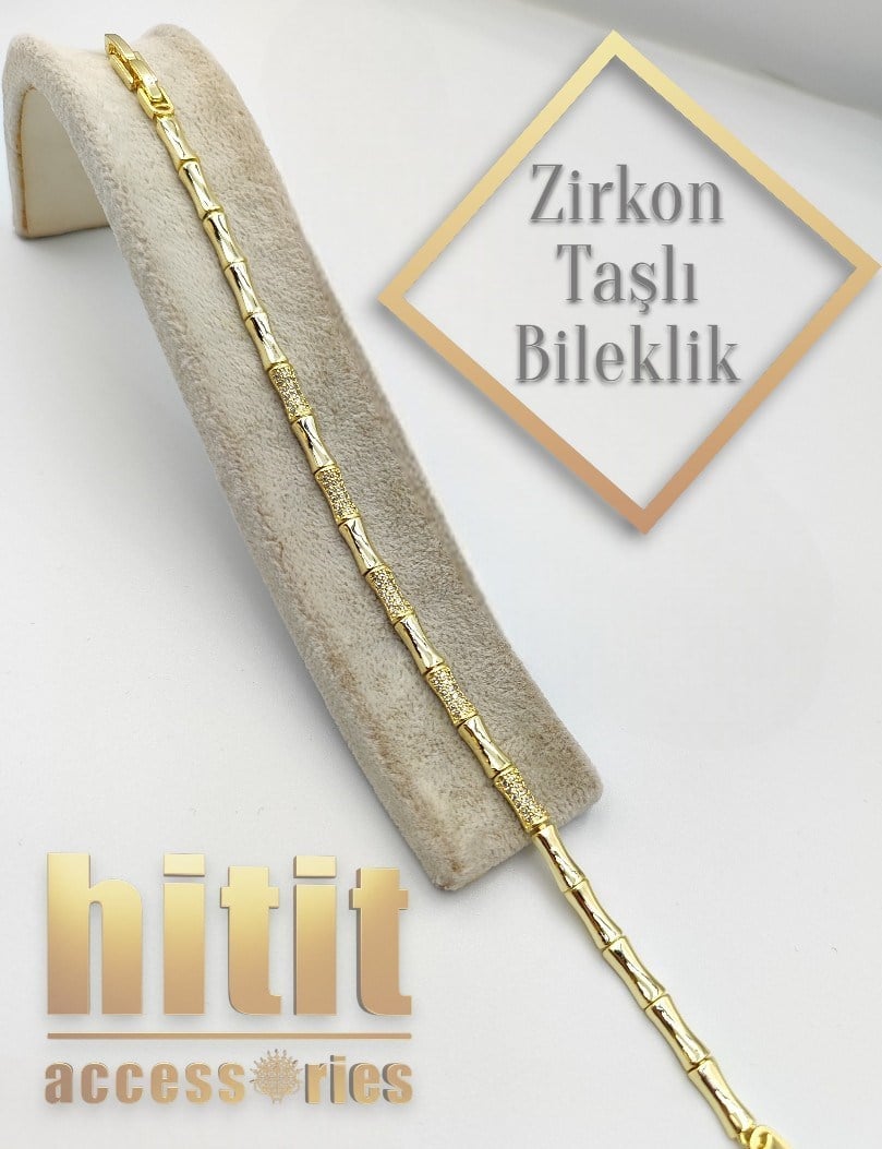 ZİRKON TAŞLI KEMİK BİLEKLİK