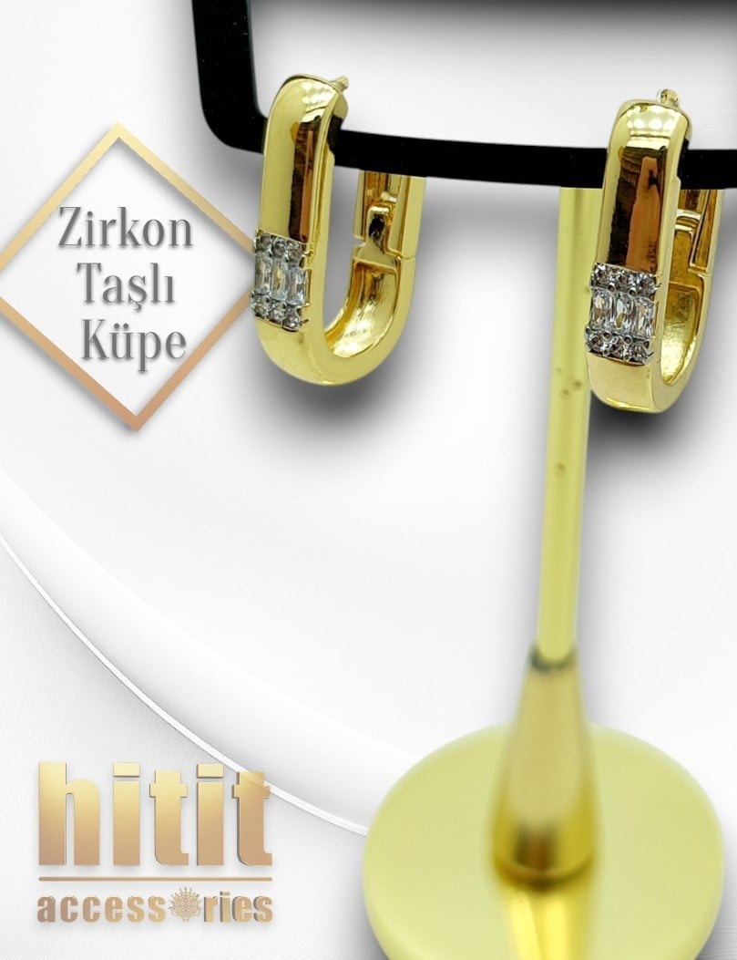 ZİRKON TAŞLI KÜPE