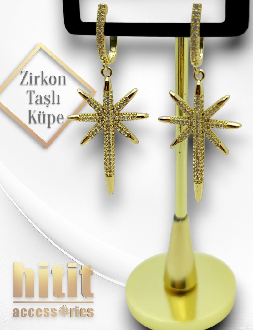 ZİRKON TAŞLI KÜPE