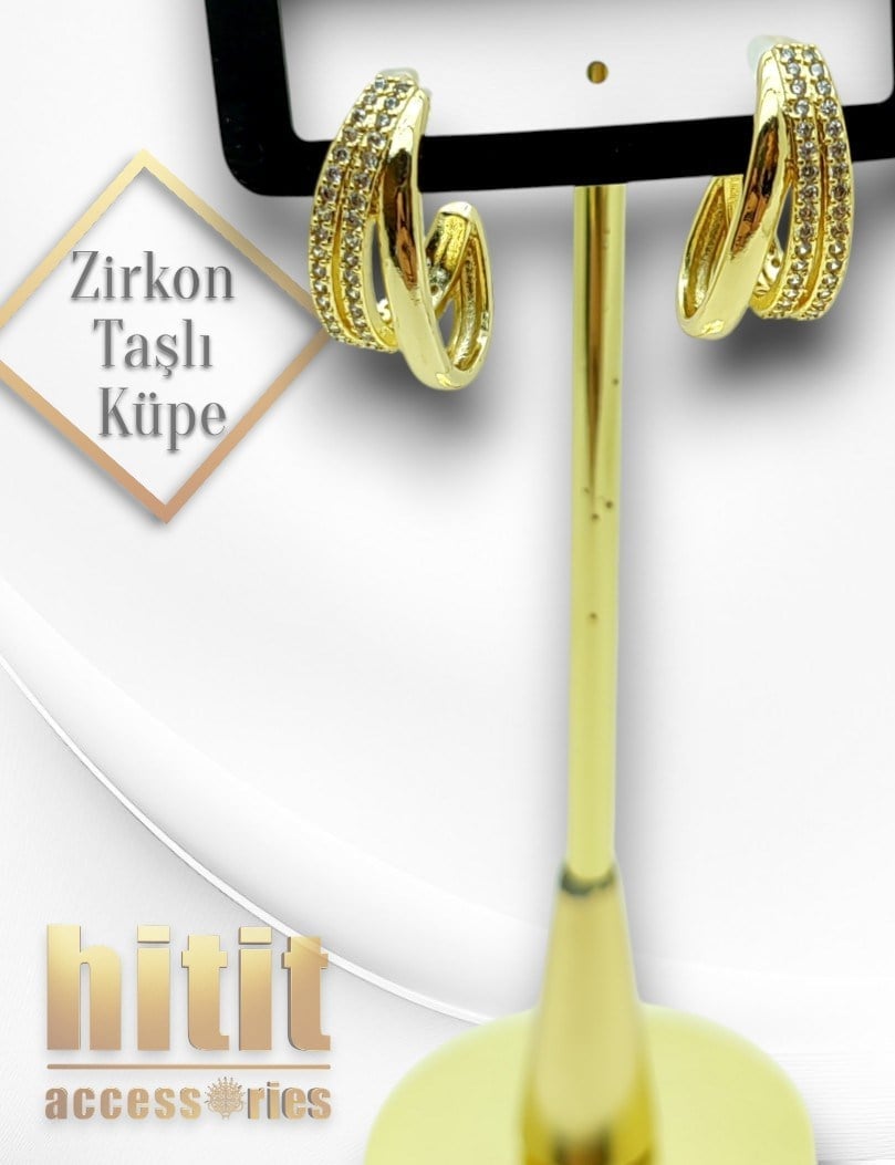 ZİRKON TAŞLI KÜPE