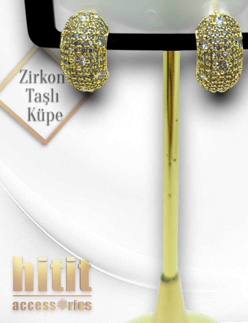 ZİRKON TAŞLI KÜPE