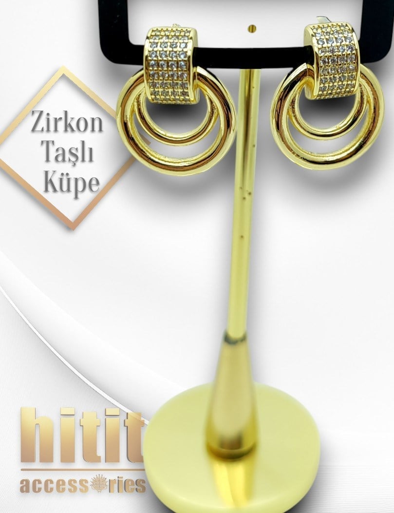 ZİRKON TAŞLI KÜPE