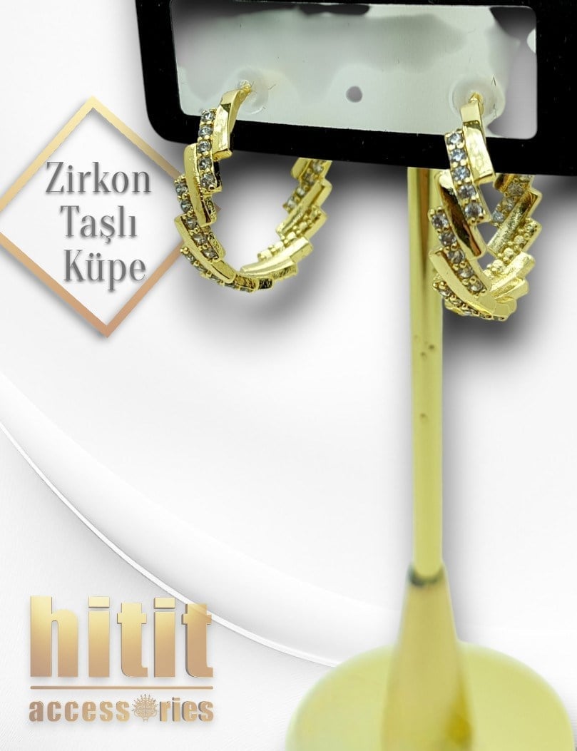ZİRKON TAŞLI KÜPE