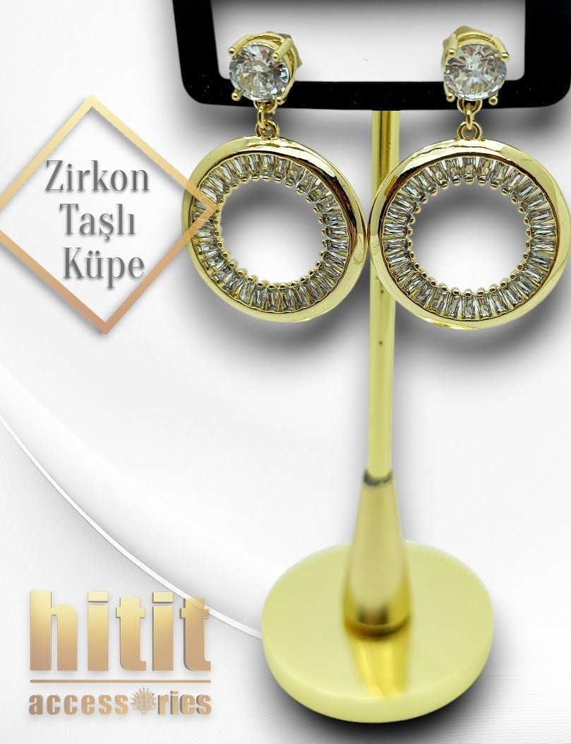 ZİRKON TAŞLI KÜPE