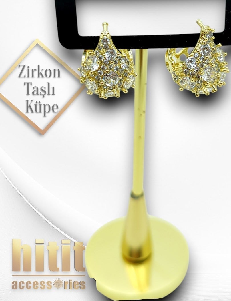 ZİRKON TAŞLI KÜPE
