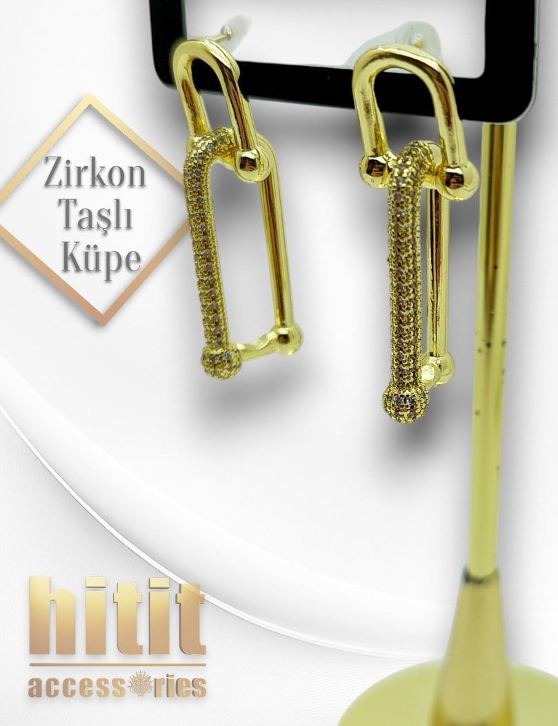 ZİRKON TAŞLI KÜPE