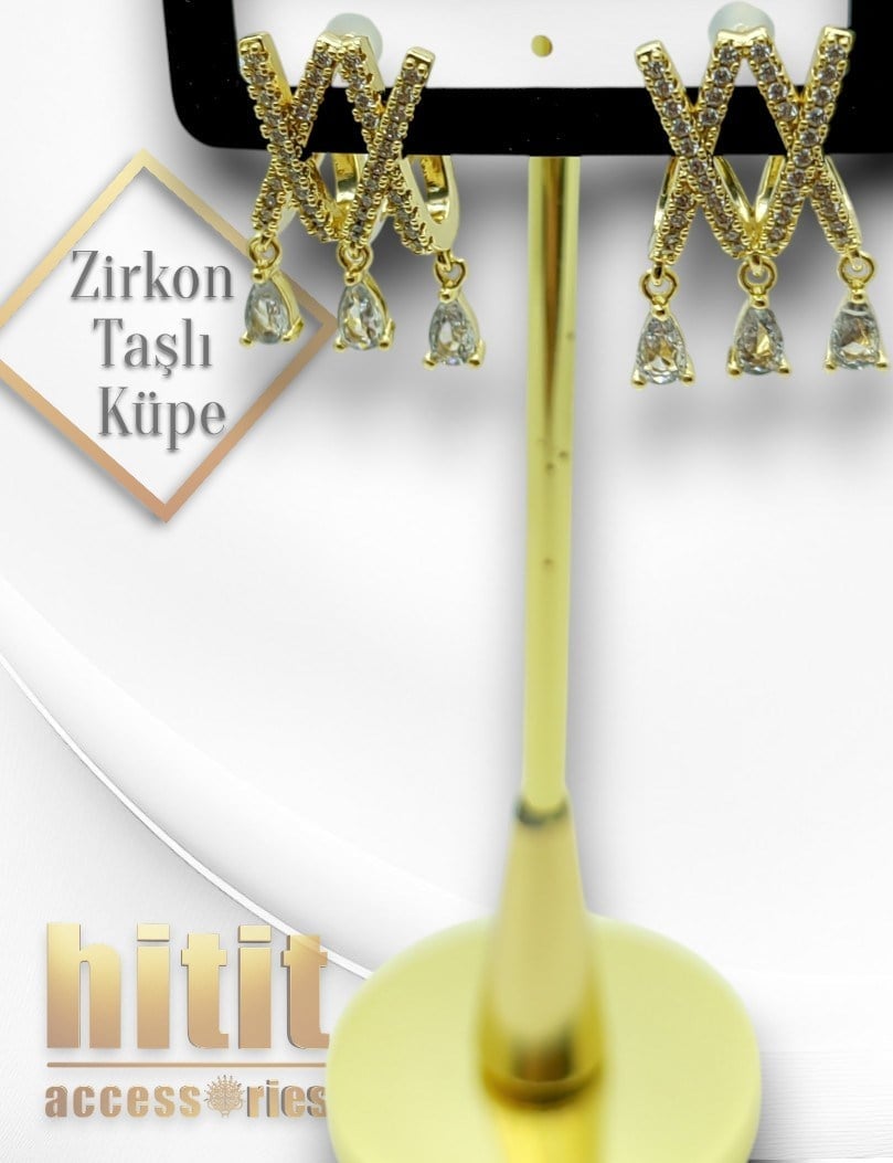 ZİRKON TAŞLI KÜPE