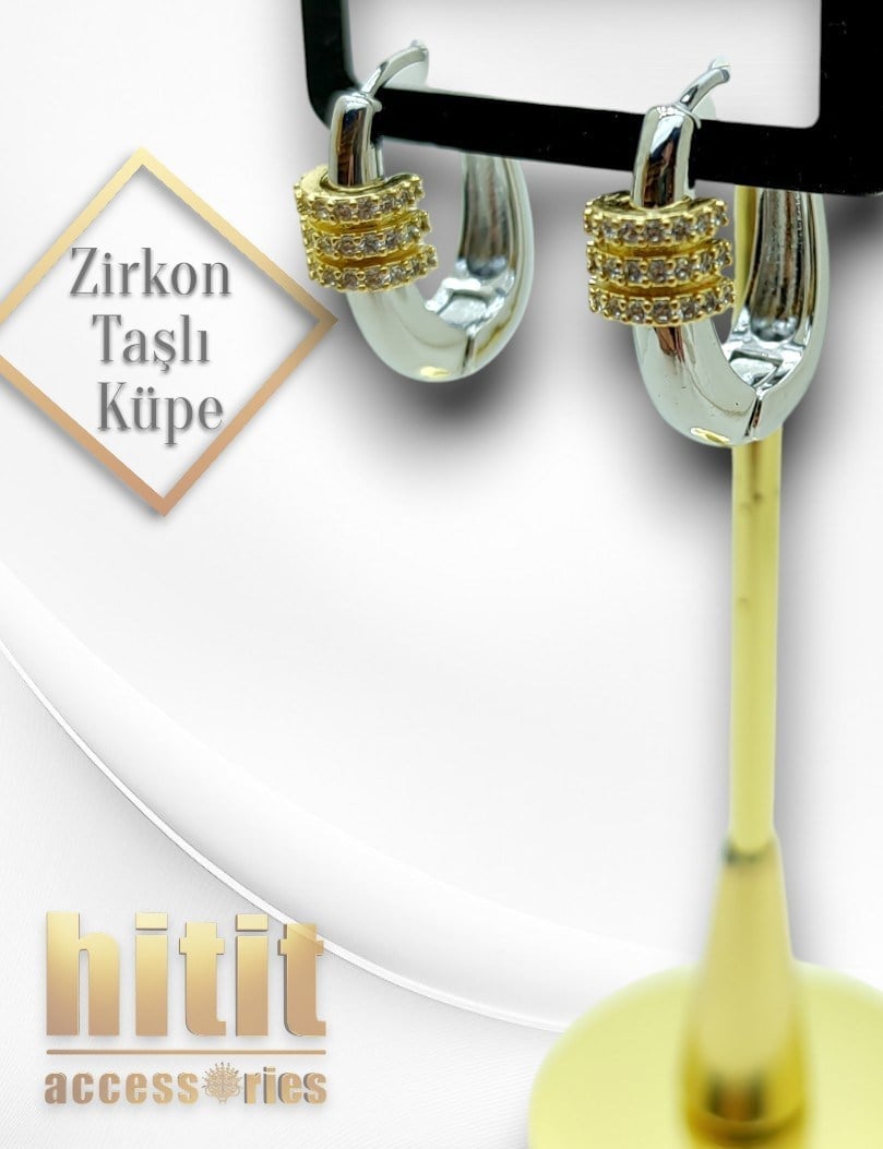 ZİRKON TAŞLI KÜPE