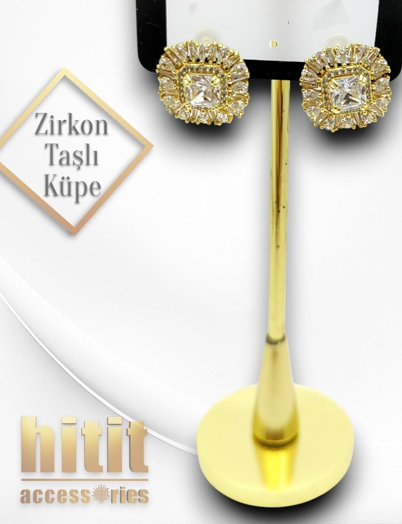 ZİRKON TAŞLI KÜPE