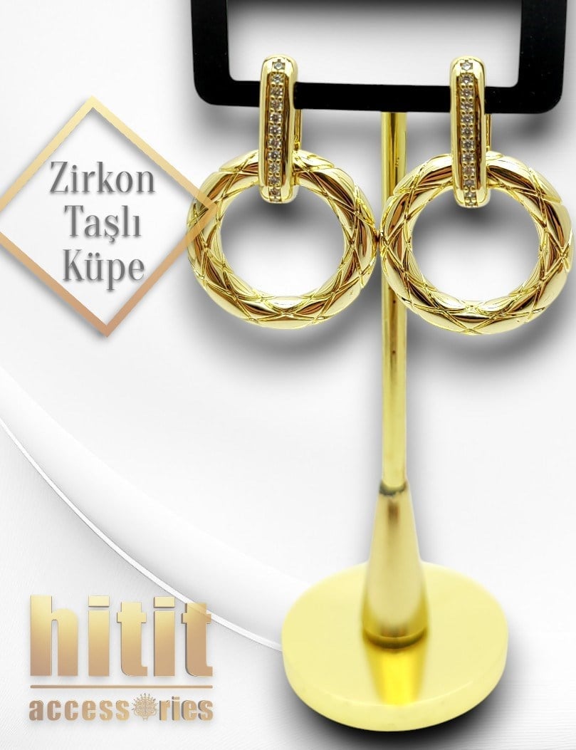 ZİRKON TAŞLI KÜPE