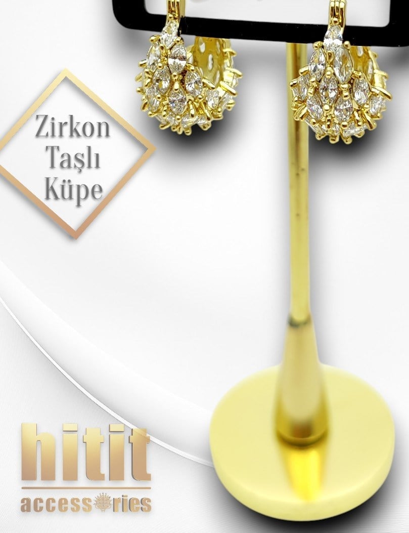 ZİRKON TAŞLI KÜPE