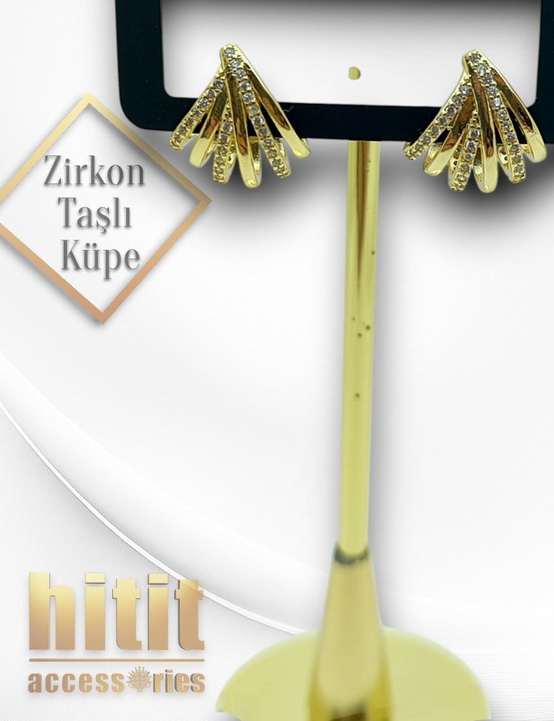 ZİRKON TAŞLI KÜPE