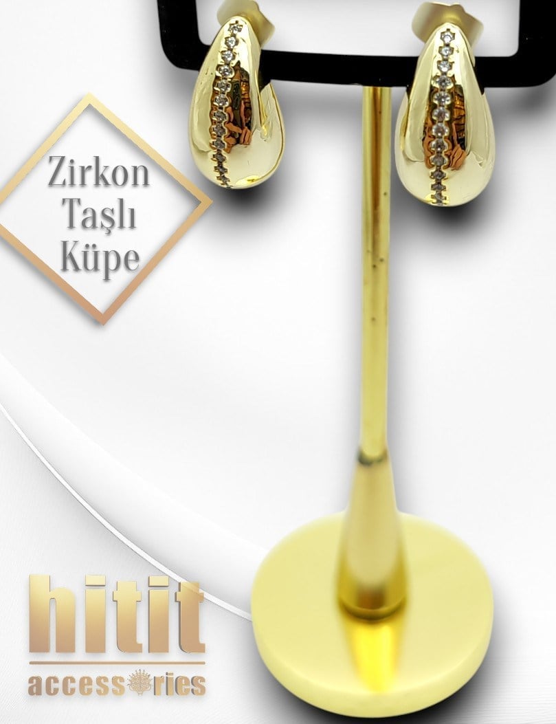 ZİRKON TAŞLI KÜPE