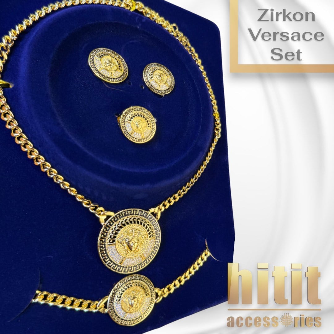 ZİRKON TAŞLI VERSACE SET