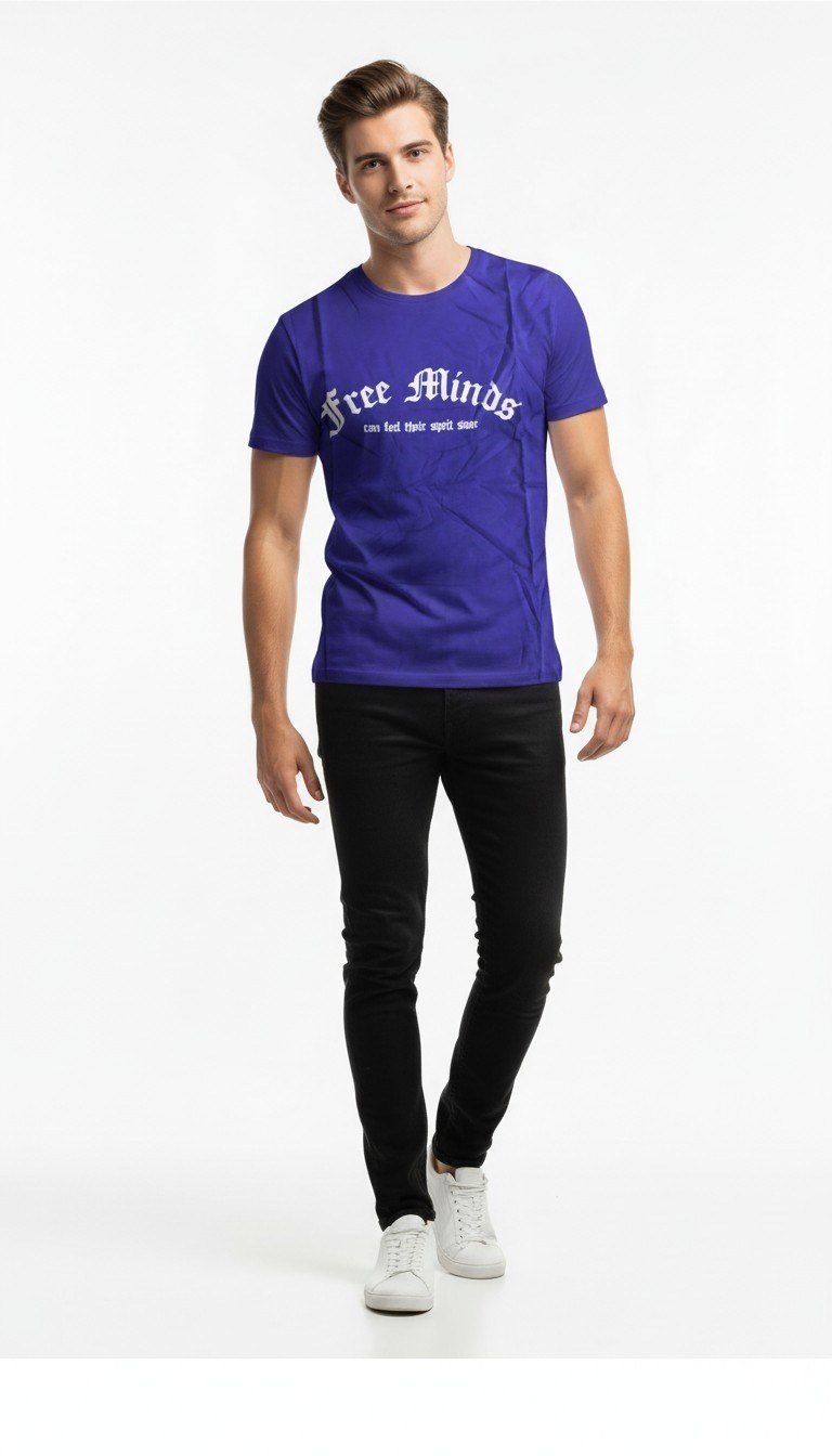 Erkek Yazı Baskılı Günlük Rahat Kesim T-Shirt