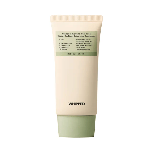 WHIPPED Mugwort Tea Tree Vegan Cooling Hydration Sunscreen 50ml (Sivilce ve Kızarıklık Karşıtı, Serinletici Nemlendirici Güneş Kremi)