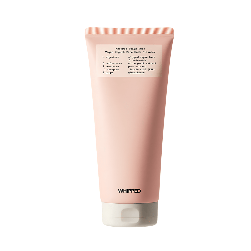 WHIPPED Peach Pear Vegan Yogurt Face Mask Cleanser 130g (Donukluk Giderici ve Canlandırıcı 2'si 1 Arada Yüz Yıkama Maskesi)