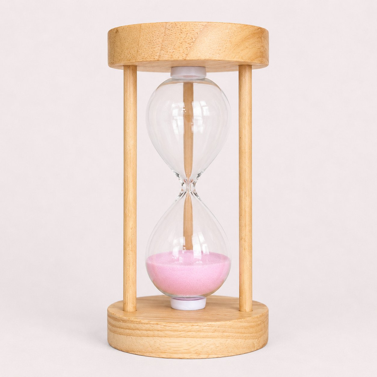 AHŞAP KUM SAATİ 60DK. A833-60 MAVİ  - PEMBE