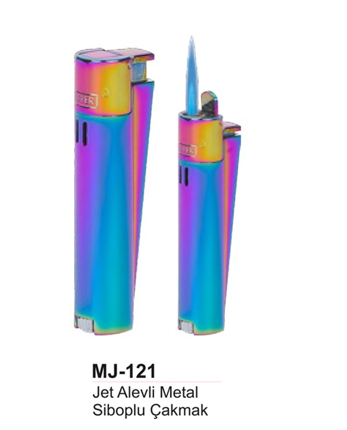 Clipper Jet Alevli Siboplu Metal Çakmak