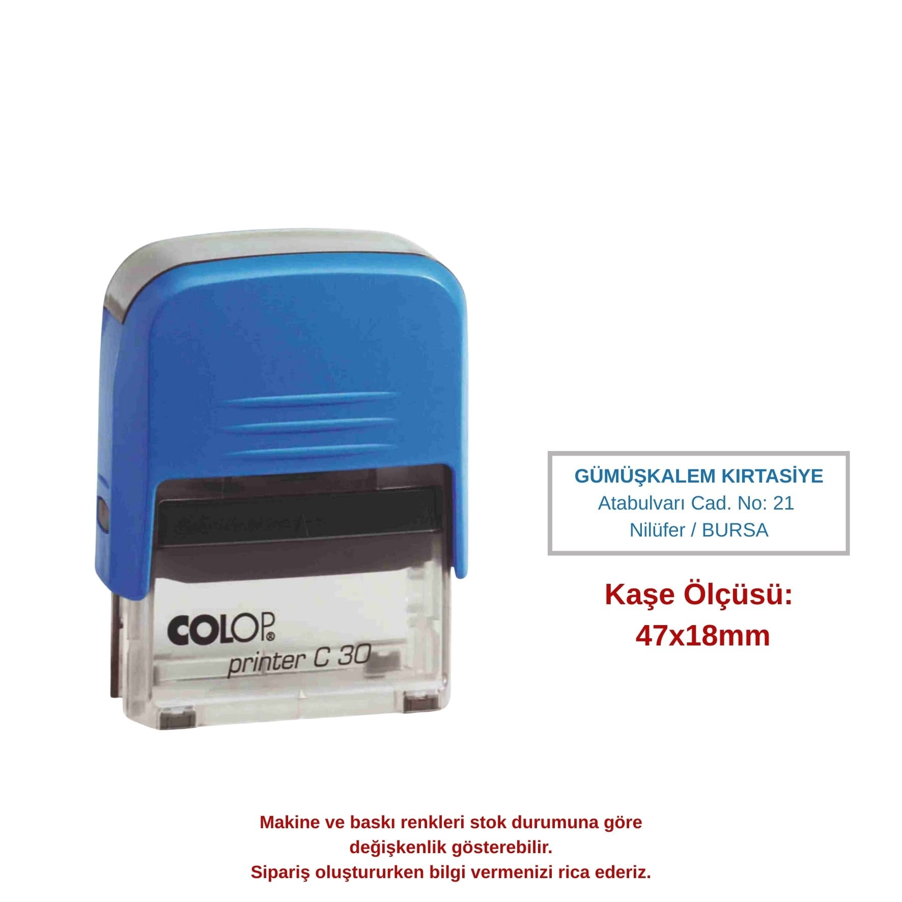 COLOP 30 KAŞE