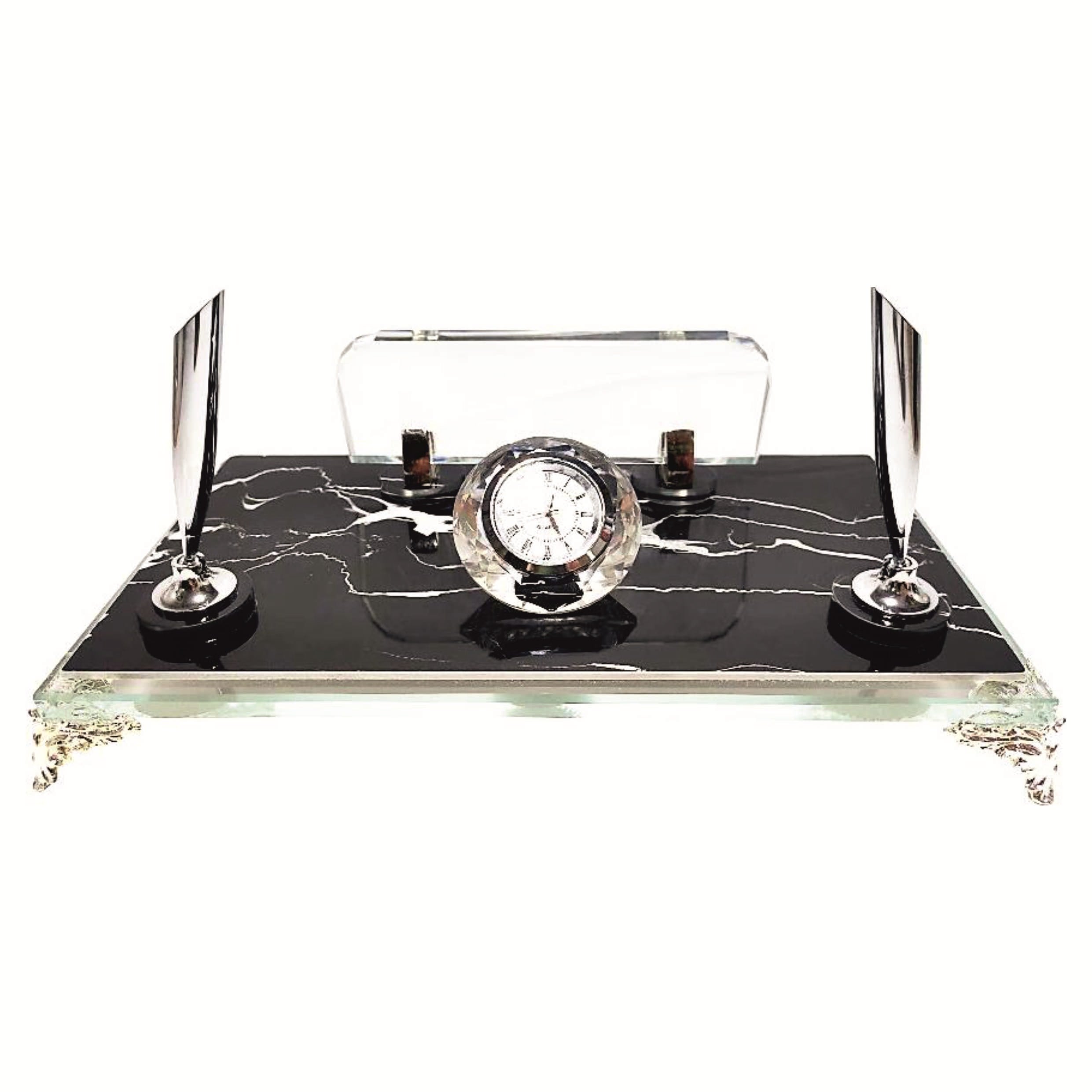 KRİSTAL & PVC MASA SETİ GÜMÜŞ NO:602
