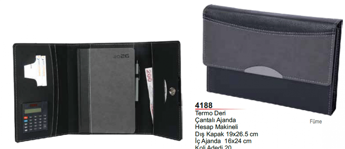 Termo Deri Mekanizmalı Organizer Ajanda