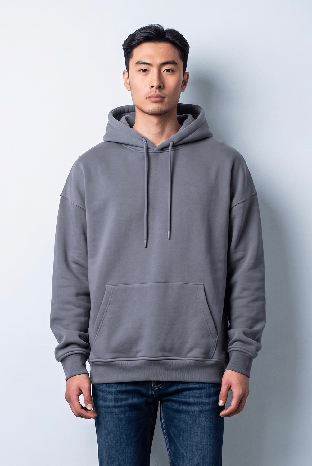ANTRASİT KAPŞONLU BASİC SWEATSHİRT 7004
