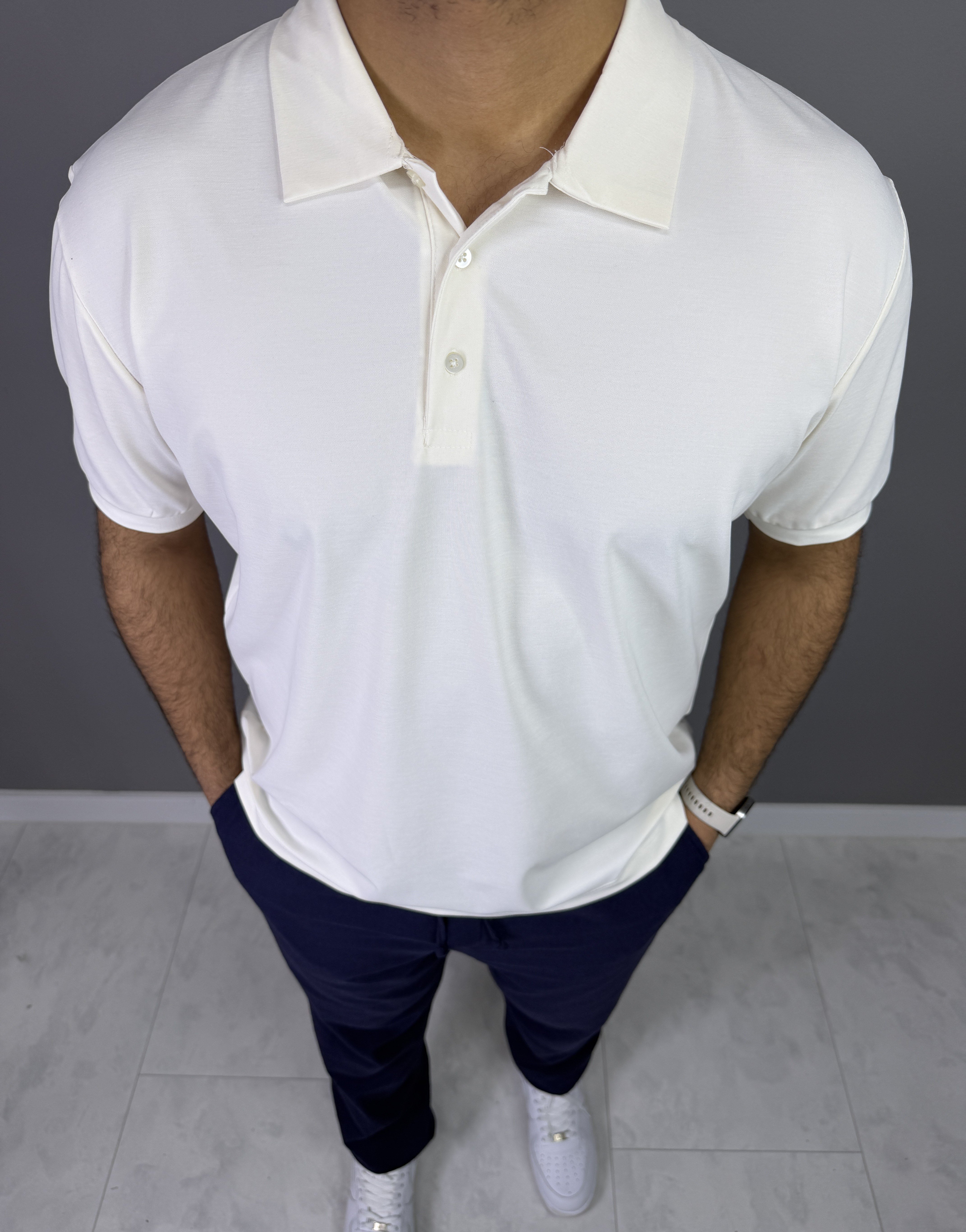 BEYAZ MODAL POLO YAKA 7001