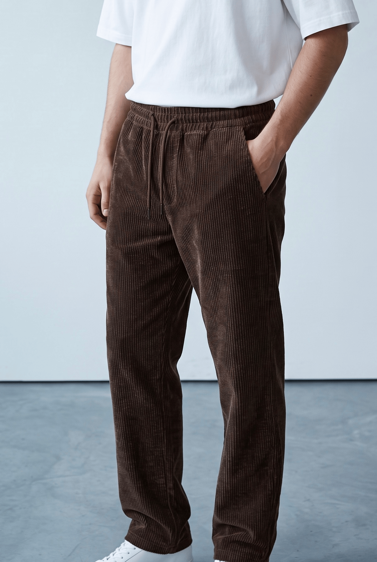 KAHVERENGİ KADİFE KUMAŞ PANTOLON 5043